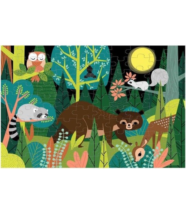Mudpuppy | Puzzle | Glow in the Dark | In The Forest | 100 stukjes | 5+