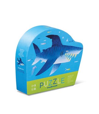 Crocodile Creek Crocodile Creek | Mini Shaped Puzzle | Shark | 12 stukjes | 2+