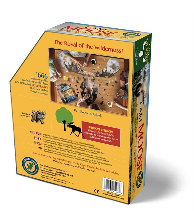 I Am | Head Shaped | Jigsaw Puzzle | Moose | 700 pcs | 10+