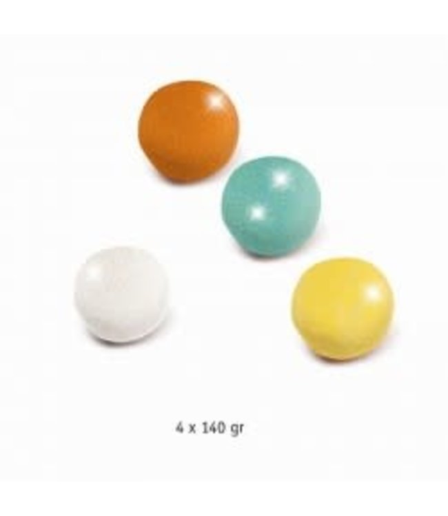 Djeco | Speeldeeg | 4 x 140 gram | Glittery | +18 mnd