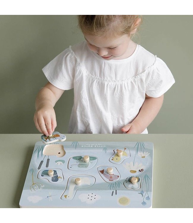 Little Dutch | Houten Puzzel met Geluid | Gans | 1+