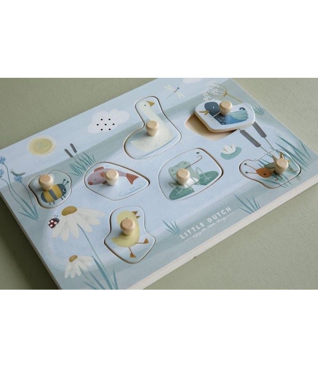 Little Dutch | Houten Puzzel met Geluid | Gans | 1+