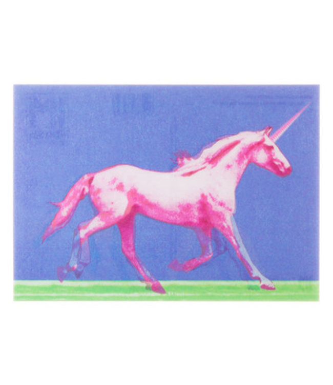 Lenticulaire Kaart Bewegend | Roze Eenhoorn