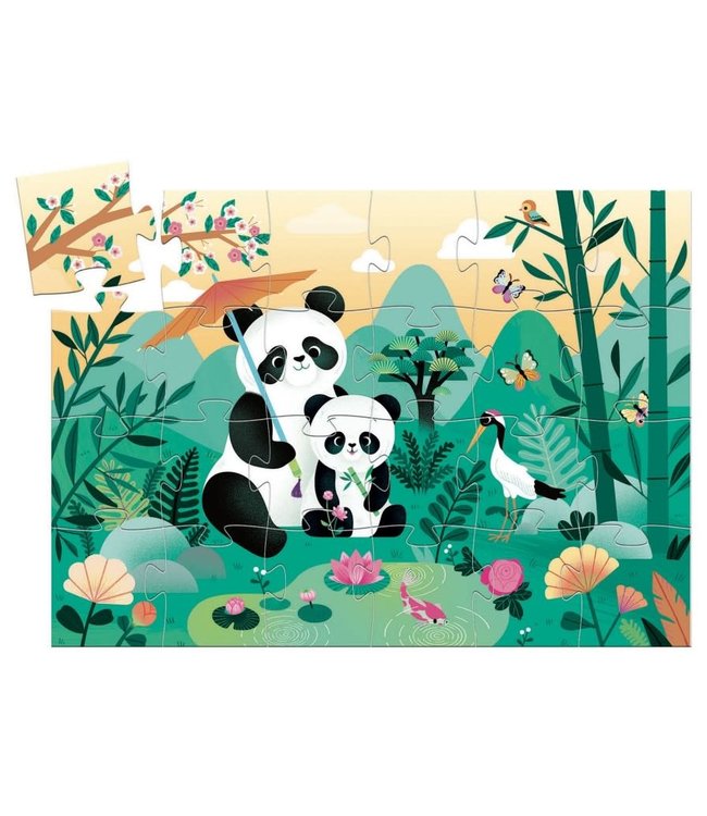 Djeco | Silhouet Puzzel | Panda | 24 stukjes | 3+