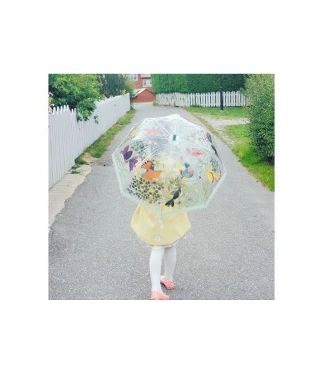 Djeco | Paraplu | L 68 cm | ø  70 cm | Bloemen en Vogels | 3+