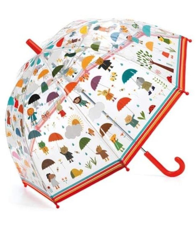 Djeco | Paraplu | L 68 cm | ø  70 cm | Onder de Regen | 3+