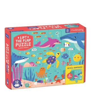 Mudpuppy Mudpuppy | Puzzle | Lift-the-flap | Ocean Party | 12 delig | 2+