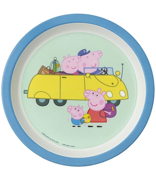 Petit Jour Paris | Peppa Pig | Bord Met Opstaande Rand | 18 cm | + 6 mnd