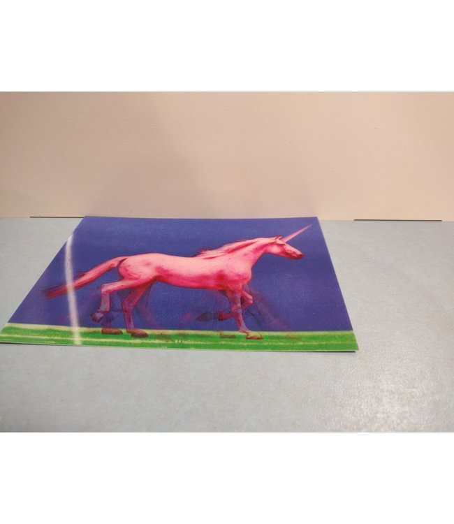 Lenticulaire Kaart Bewegend | Roze Eenhoorn