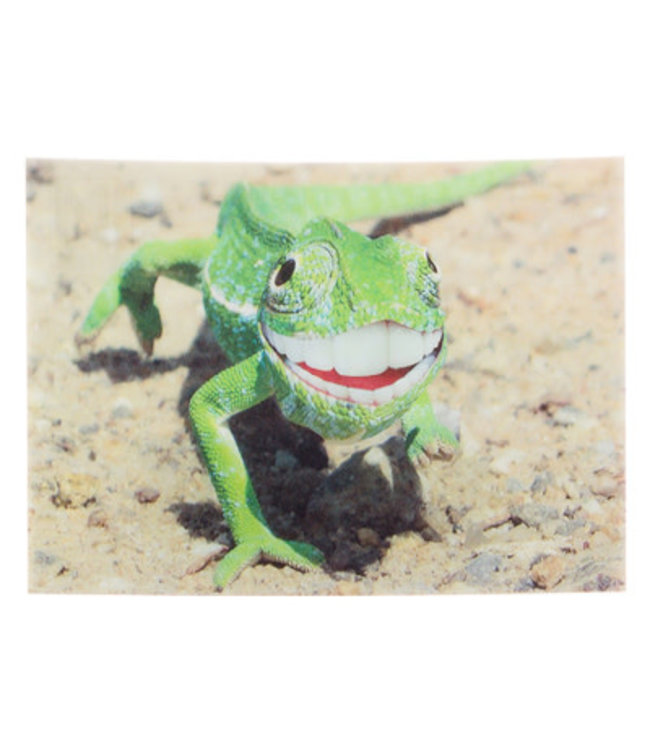 Lenticulaire Kaart Bewegend | Lachende Kameleon