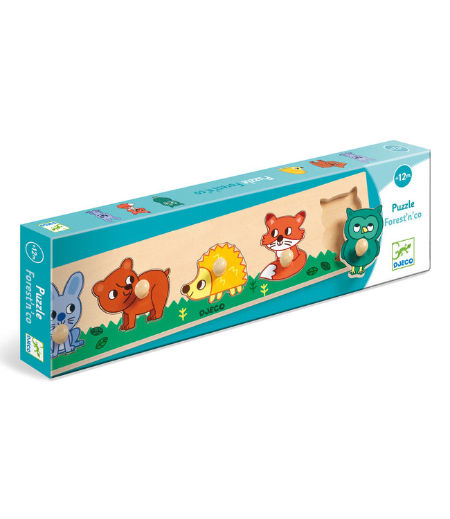 Djeco | Houten Knoppuzzel | Forest'n'co | 1+