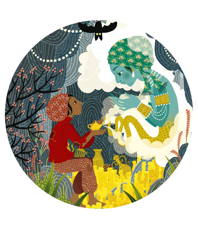 Djeco | Silhouet Puzzel | Aladdin | 24 stukjes | 3+