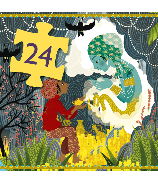 Djeco | Silhouet Puzzel | Aladdin | 24 stukjes | 3+