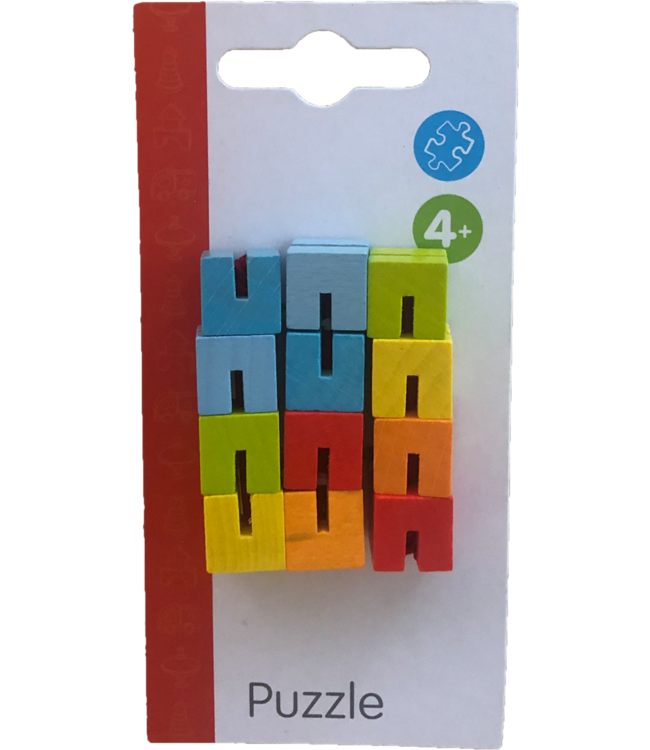 Goki | Cube Puzzle | Slang puzzel met elastiek | 4+