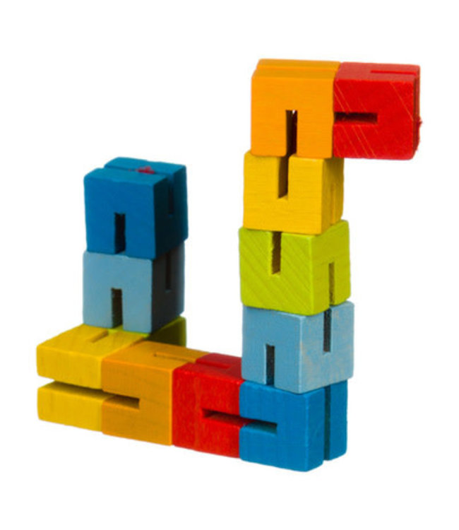 Goki | Cube Puzzle | Slang puzzel met elastiek | 4+