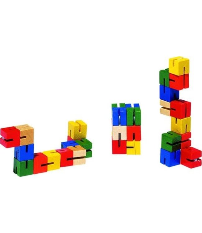 Goki | Cube Puzzle | Slang puzzel met elastiek | 4+