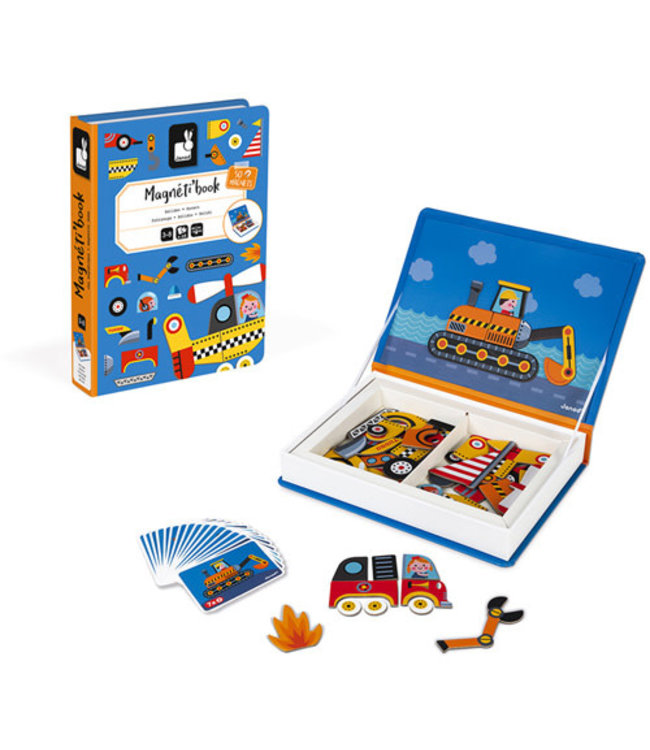 Janod | Magnetibook | Racers | 3 - 8 jaar