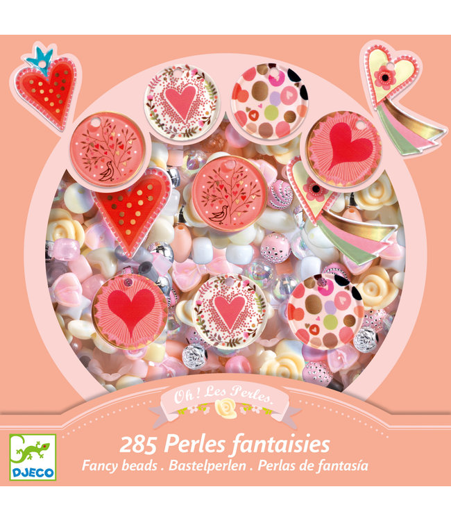 Djeco | Kralen | Fancy Beads | Harten | 285 delig | 6-10 jaar