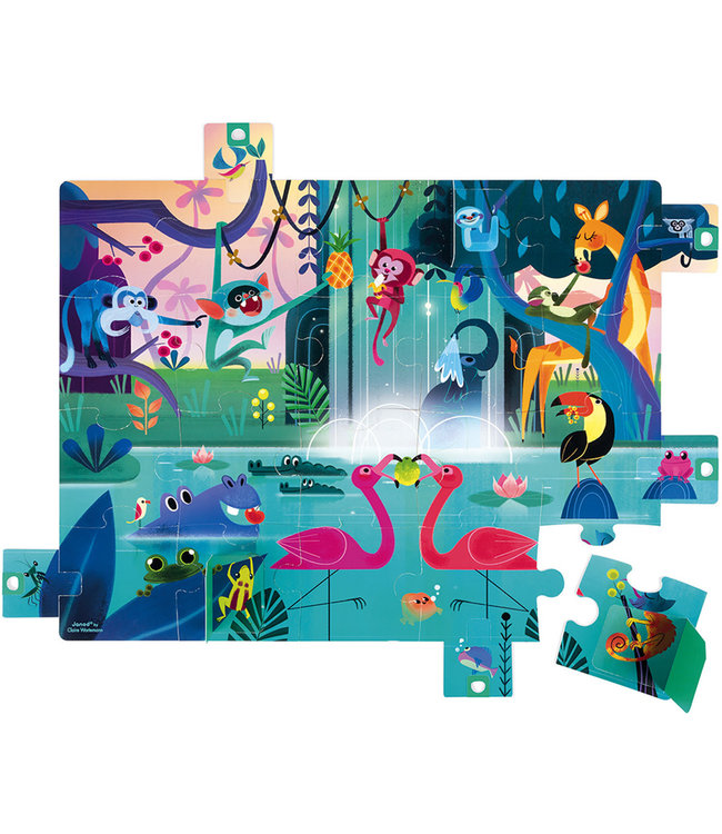 Janod | Verrassingspuzzel | Feest in de Jungle | 20 dlg | 2+