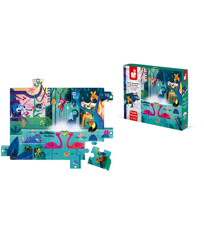 Janod | Verrassingspuzzel | Feest in de Jungle | 20 dlg | 2+