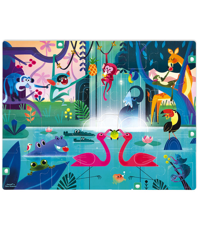 Janod | Verrassingspuzzel | Feest in de Jungle | 20 dlg | 2+