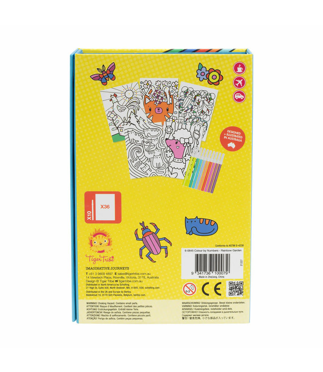 Tiger Tribe | Colour By Numbers | Rainbow Garden | 5+