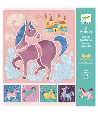 Djeco Djeco | Sjablonen | Paarden | 5 delig | 4-7 jaar