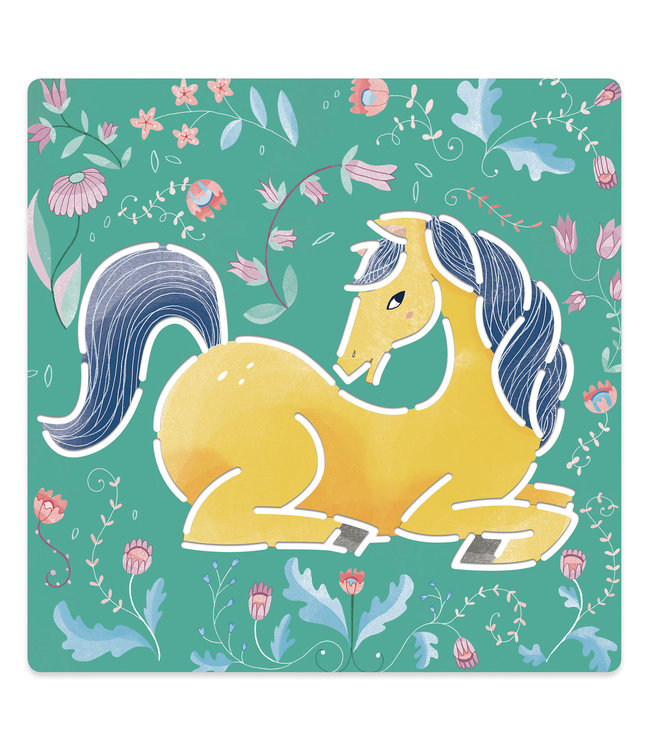Djeco | Sjablonen | Paarden | 5 delig | 4-7 jaar