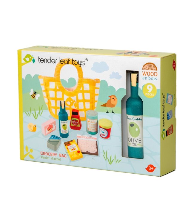 Tender Leaf Toys | Grocery Bag | 9 pieces | 3+