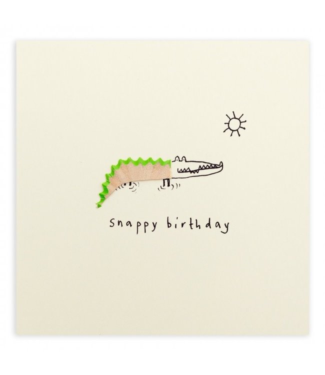 Pencil Shavings Cards by Ruth Jackson | Snappy Birthday Alligator