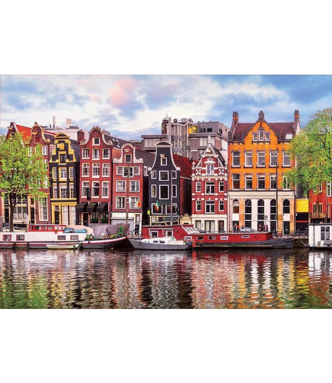 Educa | Puzzle | Amsterdam | Huizen aan de Amsterdamse Gracht | Dancing House | 1000 stukjes