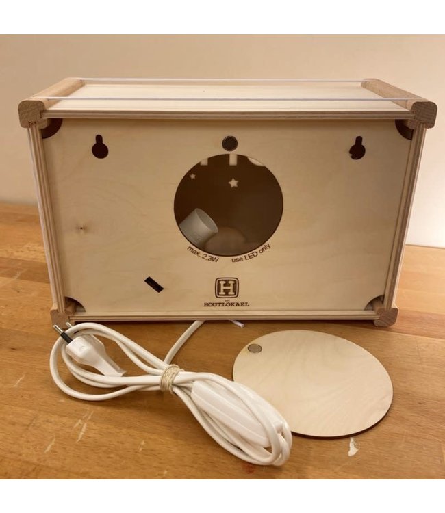 Houtlokael Nachtlampje met Eigen Naam | Thema Lamp Deluxe