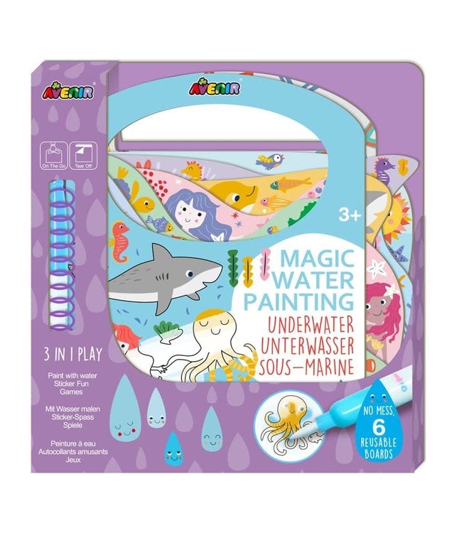 Avenir  | Magic Water Paiting | Under Water | inclusief 110 Afneembare Stickers | 3+