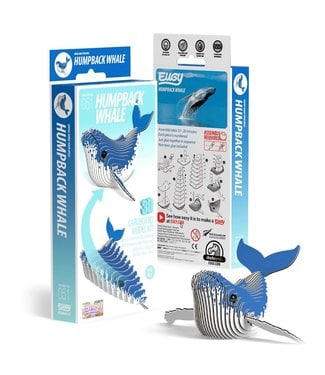Eugy Eugy | 3D Cardboard Model Kit |Sea Life | Bultrug Walvis | 6+