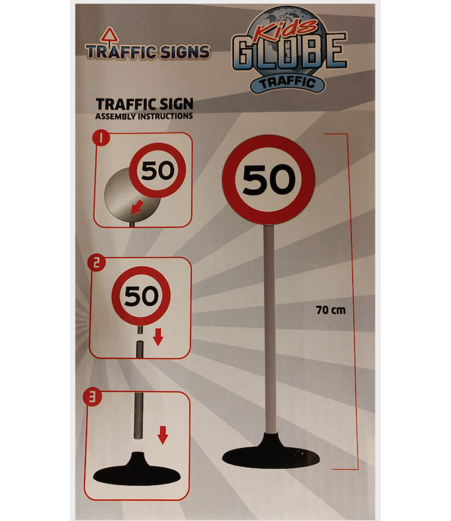 Kids Globe Maxi | Verkeerborden | 70 cm | 5 stuks |3+