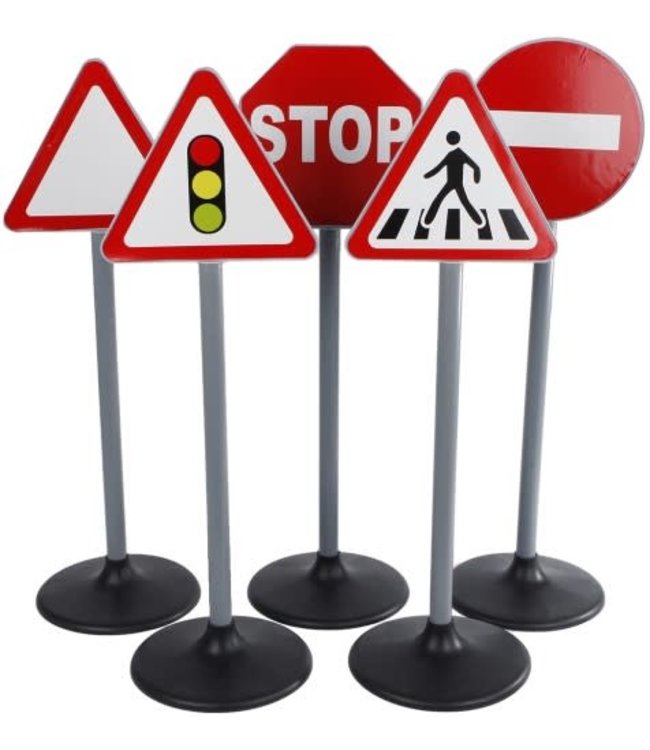 Kids Globe Maxi | Verkeerborden | 70 cm | 5 stuks |3+