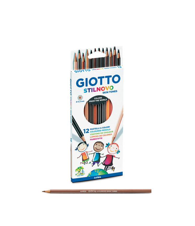Giotto | Stilnova Potloden | Huidskleuren | 12 stuks | 3+