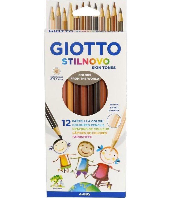 Giotto | Stilnova Potloden | Huidskleuren | 12 stuks | 3+