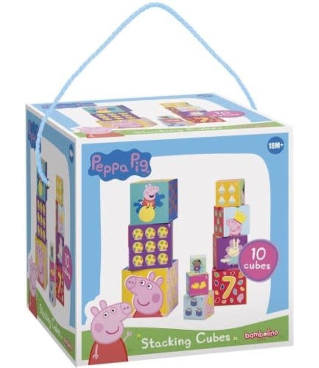 Bambolino | Stapelkubus | Peppa Pig | 10 delig | +18 mnd