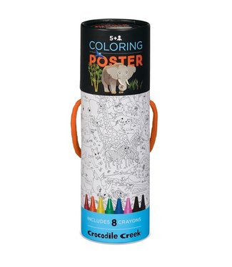Crocodile Creek Crocodile Creek | Color a Poster | including 8 Crayons | Jungle Animals | 5+
