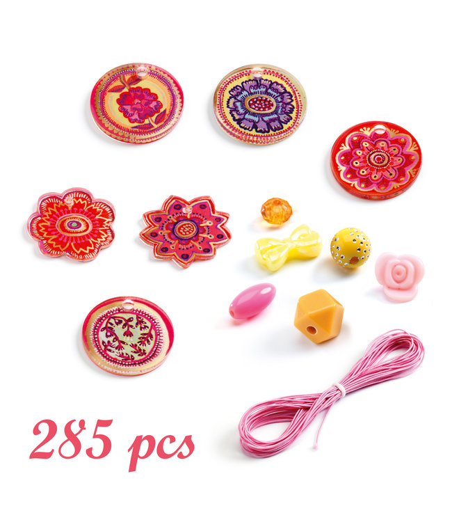 Djeco | Kralen | Fancy Beads | Bloemen | 285 delig | 4-8 jaar