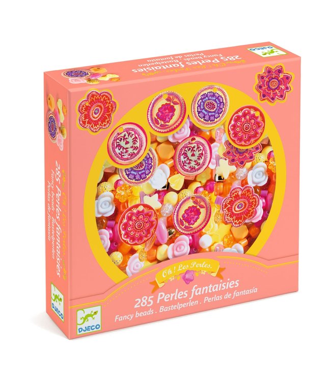 Djeco | Kralen | Fancy Beads | Bloemen | 285 delig | 4-8 jaar