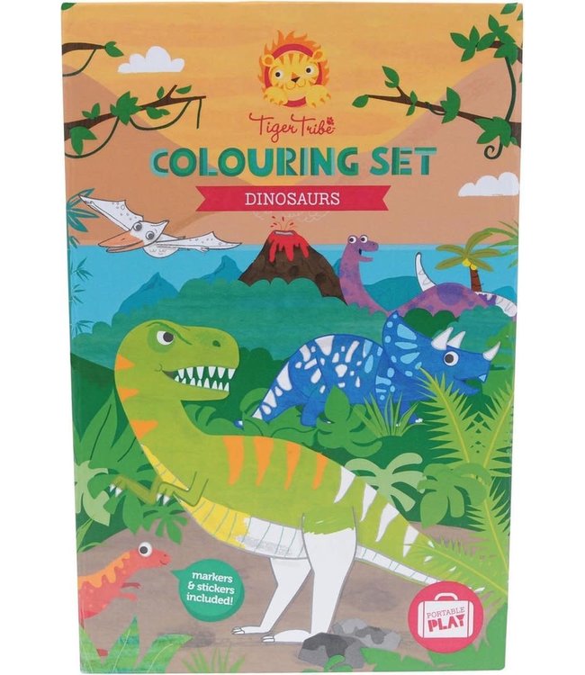 Tiger Tribe | Colouring Set | Dinosaur | 3+