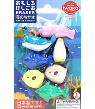 Iwako iwako | Puzzle Eraser | Marine Animals Set | 3+