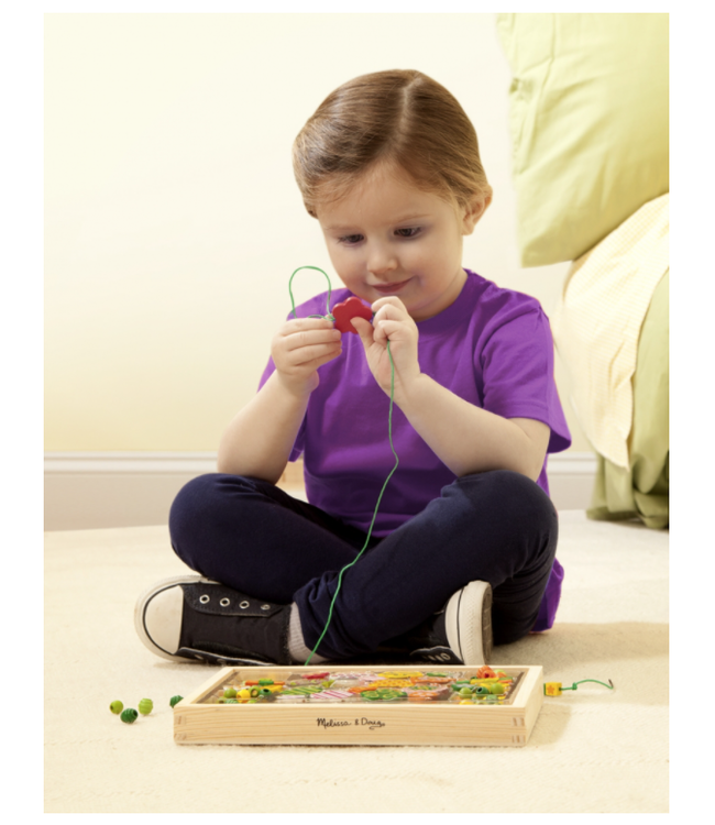 Melissa and Doug | Wooden Bead Set | Flower Power | 4+