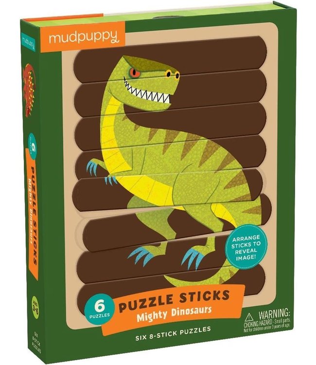Mudpuppy | Puzzle Sticks | Mighty Dinosaurs | 24 delig | 3+