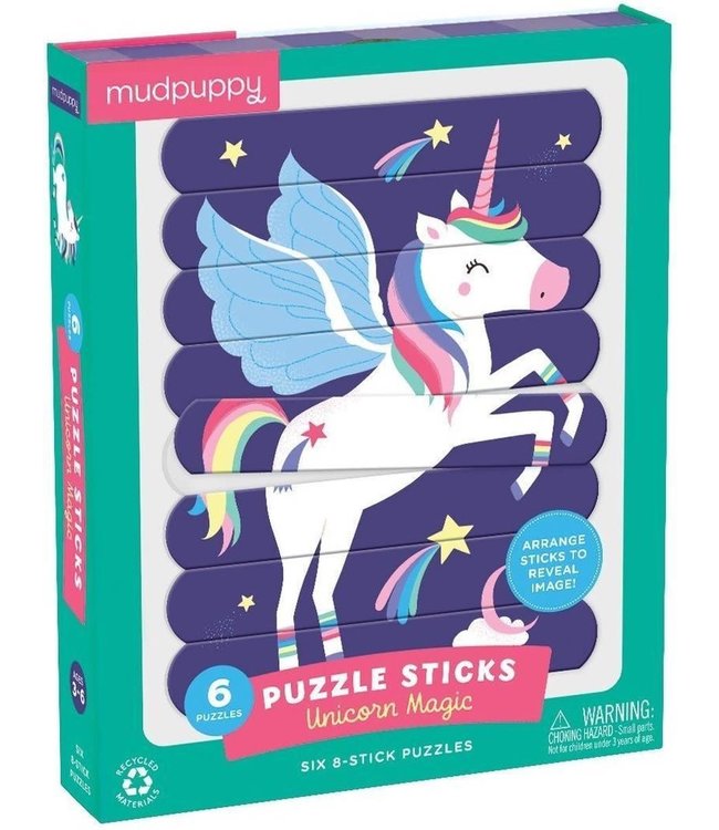 Mudpuppy | Puzzle Sticks | Unicorn Magic | 24 delig | 3+