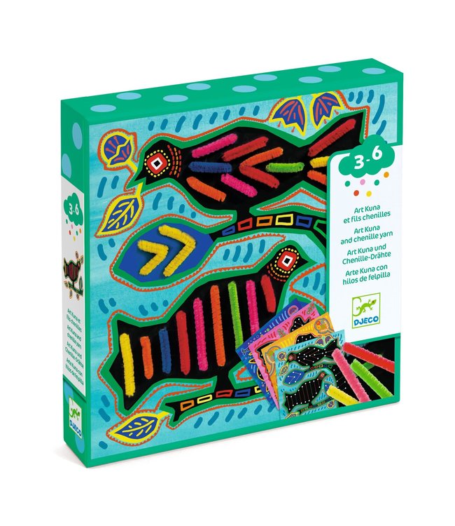 Djeco | Art Kuna and Chenille Yarn | Rijgen | Super soft | 3 - 6 jaar