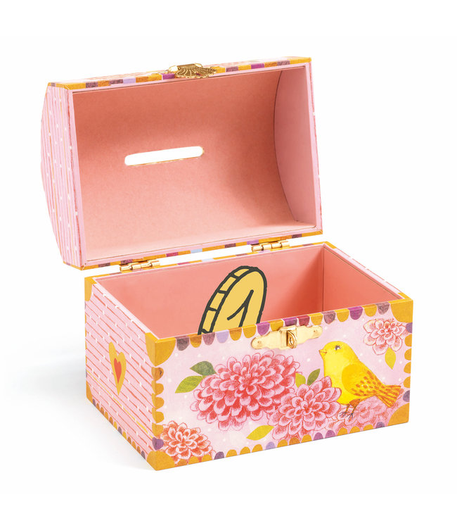 Djeco | Spaarpot | Schatkist | 8 x 12 x 10 cm | Vogels