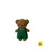 Just Dutch Gehaakte Knuffel | Boris | Green Overall | 20 cm | 100 % Cotton | 0+